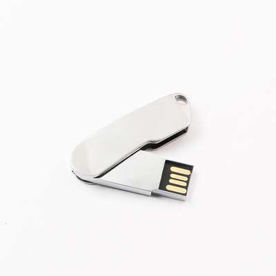 Twist Metal Usb 2.0 Flash Drive With Keychain , 32GB 64GB 128GB Fast UDP Chip