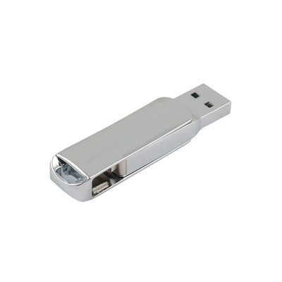 Silver Metal Type C Pendrive With Shiny Compliance With American Certification