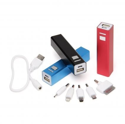 Colurful Metal Body 2600MAH Portable Power Bank Advertising Style OEM / ODM