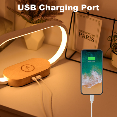 Recyclable Materials Wireless Charger Wooden Charger Fast Charger With Clock And Light