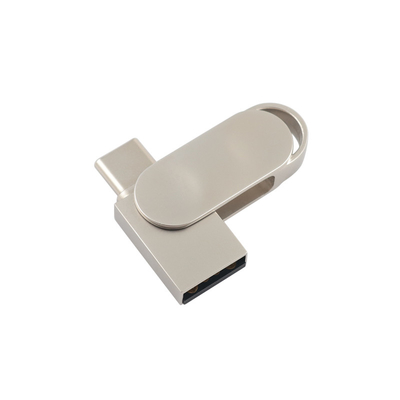 Waterproof Metal USB PD Flash Drive With Silver USB 2.0 USB 3.0 And Type C