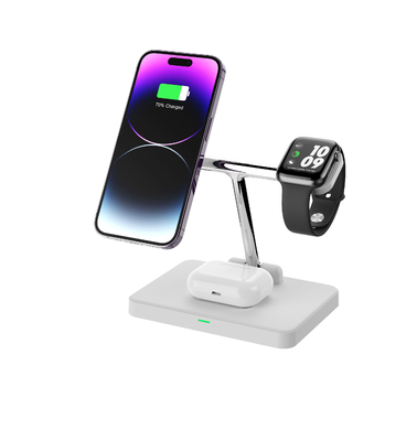 Fast Upright Wireless Charging 3 In 1 Fast Charger For Phone Earphone Watch