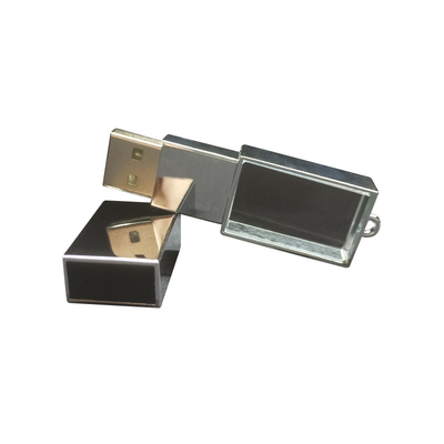 Stylish Crystal LED Light USB with Metal Body and USB 2.0 8-15MB/S Reading Speed