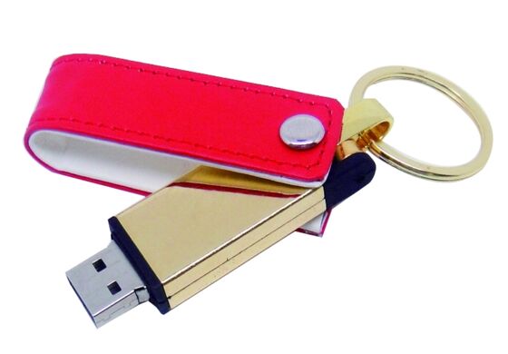 Mac OS Compatible Leather USB Flash Drive Black Stock Color Custom OEM Stylish Durable Design Perfect for Corporate Gifts
