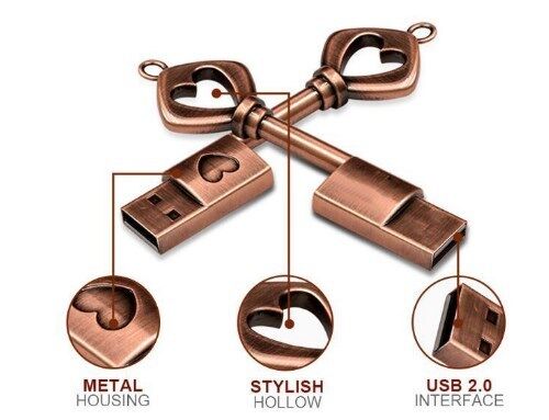 Retro style Key usb flash drive offering Speed 10MBs suitable for portable digital storage and data management