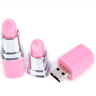 Lipstick shape plastic 128GB Encryption Lightweight and Durable Flash Drive Suitable for Lady Gift