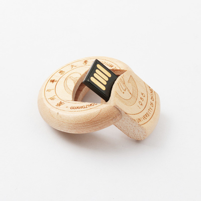 360 Drgee Twist Wooden USB Flash Drive 2.0 15MB/S Embossing logo