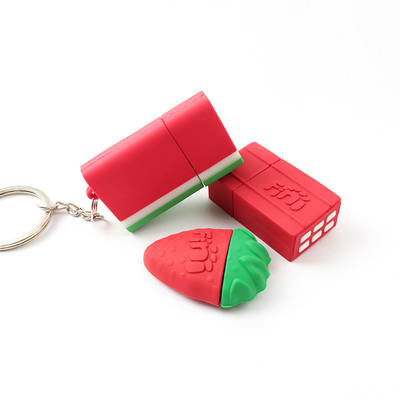 PVC Open Mold Cute USB Stick Watermelon Strawberry Chocolate Shaped