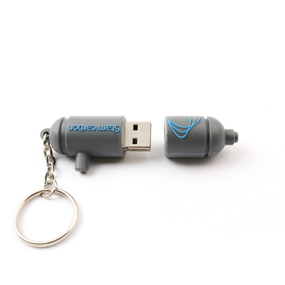 2.0 3.0 Personalised 15MB/S Soft PVC Customized Usb Drives With Keyring