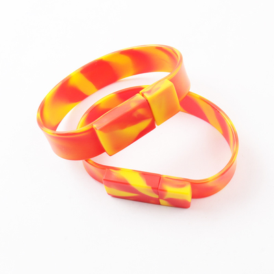 Multicoloured 2.0 3.0 Silicone Wristband USB Flash Drives 256GB 30MB/S