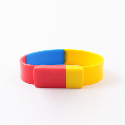 Three Colors Wristband Usb Drive 2.0 3.0 Logo Printed Usb Flash Drives 256GB ROSH