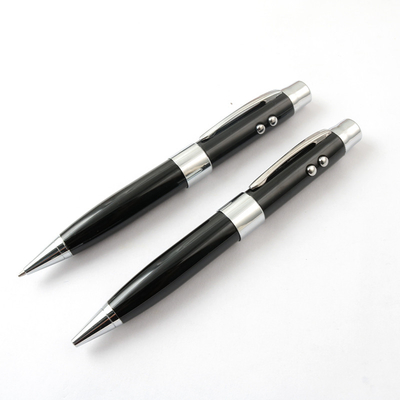Black Metal Pen USB Flash Drive 256GB Full Memory 30MB/S with Laser Radiation Chips