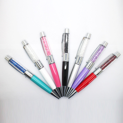 Shiny Crystal Can Writing Pen Usb Transparent Container Metal UDP Flash Chip