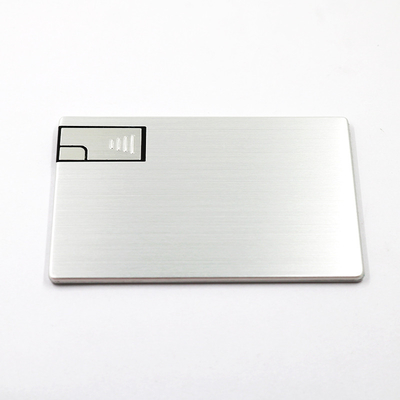 Silver Metal 2.0 Credit Card USB Sticks 16GB 32GB ROSH Approved