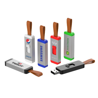 ODM Leather Usb Flash Drive Print Logo 4G 20MB/S Reading Speed