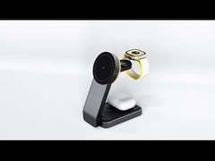 Collapsible Wireless Charging 3 In One Fast Charge 15W Black And White